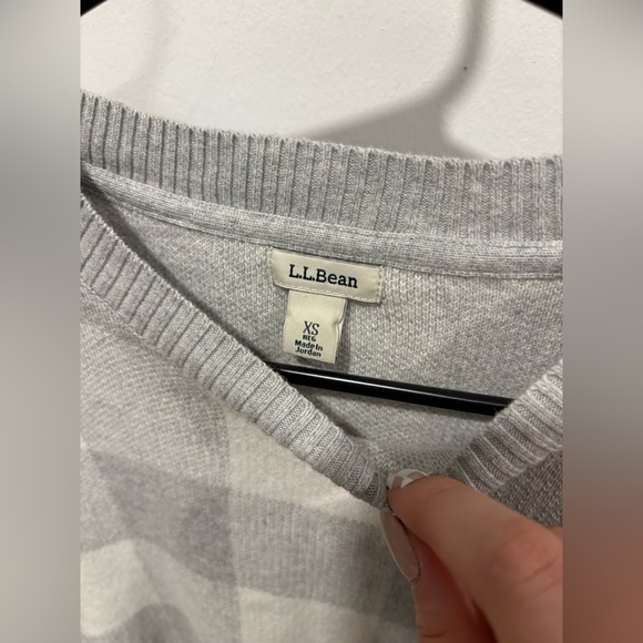 EUC- L.L BEAN -Women's Cotton/Cashmere Sweater, Crewneck Jacquard - Picture 3 of 7